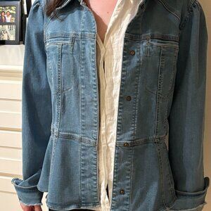 Peplum jean jacket